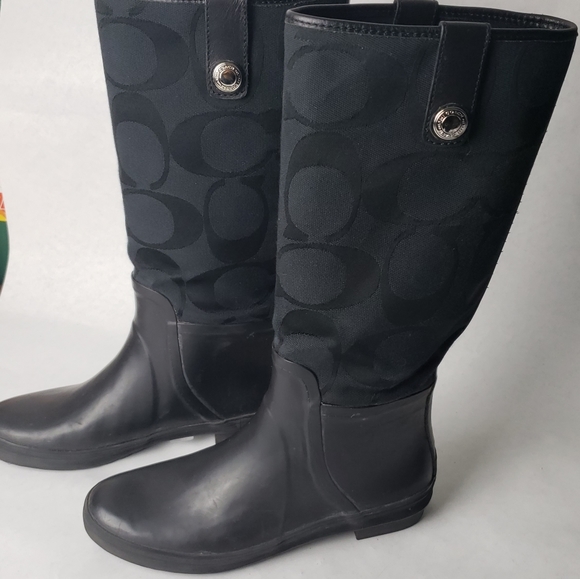Coach Polly rain boots Black - Picture 1 of 7